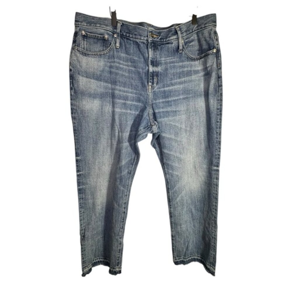 J. Crew Mid-rise Straight Jean Raw Hem Size 35 = Size 20 - Picture 5 of 16